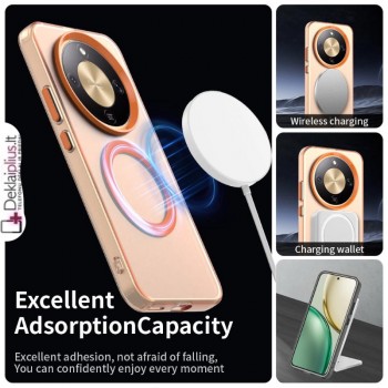 Smūgiams atsparus dėklas su magsafe - oranžinis (Huawei Honor Magic 8 Lite) Smūgiams atsparus dėklas su magsafe - oranžinis (Huawei Honor Magic 8 Lite)